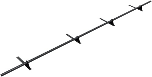 Parotec SCHNEEFANGROHR-Set 3 m für Plattdach – 1 Rohr, 4 Halter – Anthrazit | Komplettes Set 300 cm für Flachdach, Trapezblech, Bitumenbahn – 1, 2 oder 3 Rohre – 10 Farben – RAL 7016