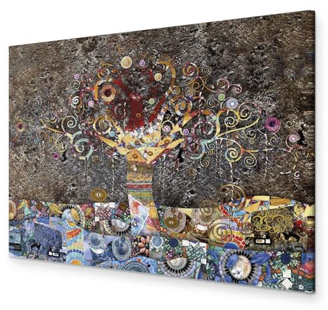 murando - Akustikbild Gustav Klimt Baum des Lebens Leinwandbild 1 tlg Kunstdruck modern Wandbilder XXL Wanddekoration Design Wand Bild - Abstrakt l-A-0050-b-a