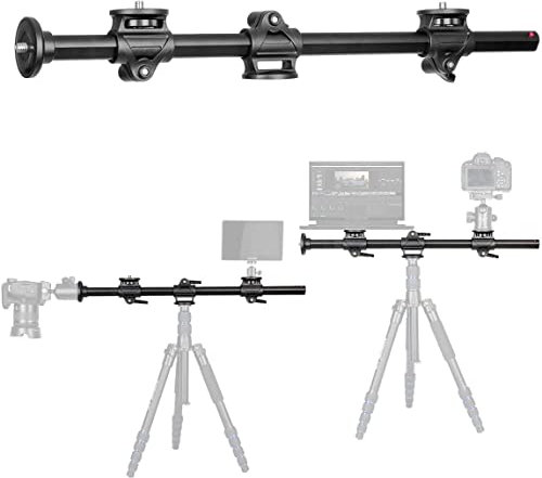 Koolehaoda horizontaler Stativarm, Kamerastativ horizontale und vertikale Verlängerungsachse, 61 cm Kamerastativ untere Achse, mit 3/8 Schraube, geeignet für Outdoor Studio Makrofotografie (ZW-03)