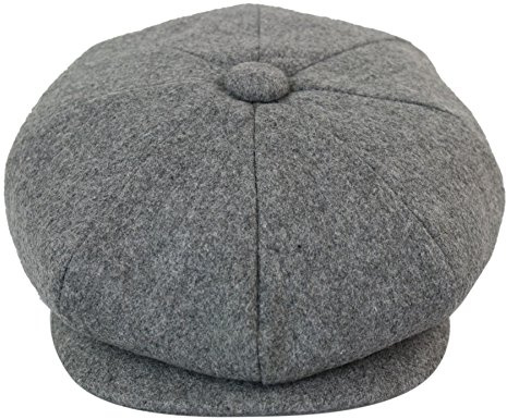 TruClothing.com Herren Mütze Fischgräte Tweed Design Grandad Stil Rabatt Preis grau L