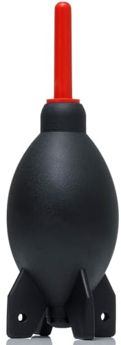 YoiYee Leistungsstarker Raketenluftgebläse, DSLR Kamera Staubwedel, Blaster Staubreiniger für DSLR Kamera Objektiv/Sensor/Filter Reinigung, Alkohol Tintengebläse für Alkohol Tintenmalerei, Rote Düse