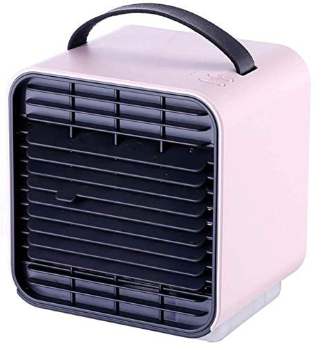 WANWEN Air Conditioners,Personal Air Conditioner Fan,mini Air Cooler With Portable Handle Usb Table Fan Humidifier Purifier 3 Speeds Evaporative Cooler-pink 12x12x13cm(5x5x5inch) little surprise