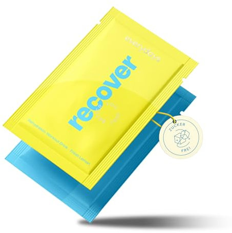everydays – recover zur Regeneration nach Sport, Anstrengung, Erschöpfung, Krankheit & längeren Nächten – Energieschub & Erholung in einem (360g | 15 Sachets á 24g | Zitronen-Geschmack)