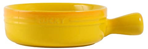 Lata for asar esmaltada, juego de bandejas for hornear, tazón de sopa de cerámica de porcelana con asa, tazón pequeño for Pho, fuente redonda for hornear, apto for horno, marrón, 20x15x5cm (color: azu