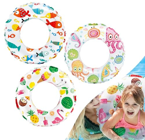 Aufblasbarer Schwimmring für Kinder Erwachsene Luftmatratze Pool Spielzeug,Schwimmringe Wasserspielzeug,Aufblasbar Schwimmreifen Wasserspielring,für Junge Mädchen Sommer Pool Sandstrand Party