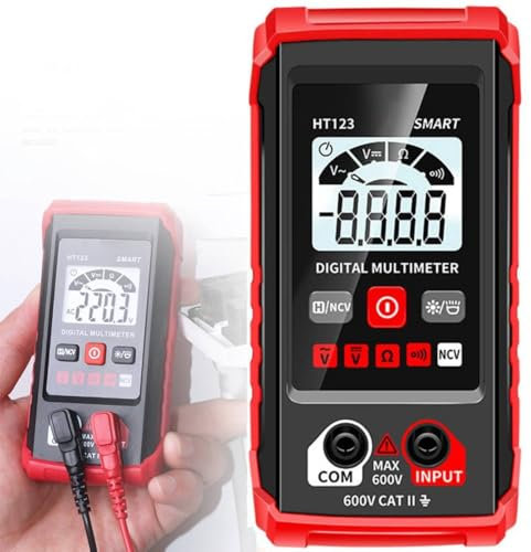 Digital Multimeter, Volt Meter, HT123 Digital Multimeter, 2000 Counts, Automatic Smart Digital Multimeter, Multimeter Tester, Non Contact Voltage Tester, Electrical Circuit Tester