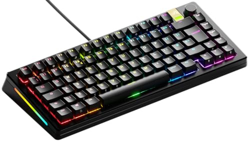 Glorious Gaming GMMK 3 PRO HE 75%: Dynamiska avtryckare, Hall Effect, modulärt aluminiumhölje, 8K uppdateringsfrekvens, utbytbara MX- och magnetbrytare, Brittisk QWERTY - Svart