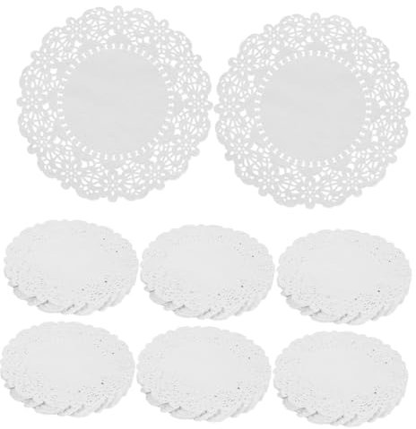 iplusmile 280blätter Lebensmittelechte Deckchen Aus Papier Mit Spitze Ölabsorbierend Rund Einwegdeckchen Für Kuchen Snacks Und Desserts
