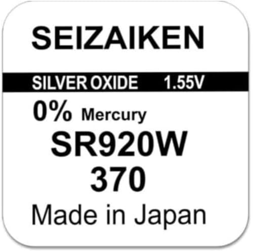 SEIZAKEN Uhrenbatterie 2 Stück 370 SR920W Uhrenbatterie Knopfbatterie für Seiko Uhr Made in Japan