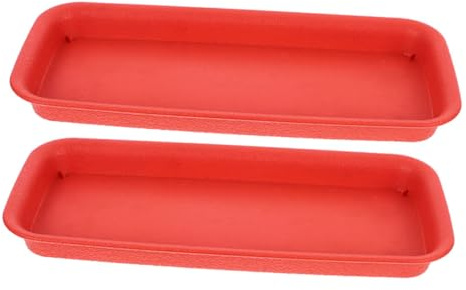BESPORTBLE 2pièces Lot de Bacs à Égouttement Rectangulaires pour Pots De Fleurs Supports De Collecte Eau pour Utilisation Intérieure Et Extérieure Gardant Sols Secs
