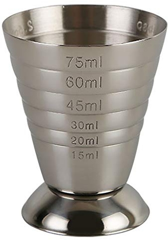 Magischer Messbecher, 75 ml, Edelstahl, 3 Skalen, Cocktail-Jigger, Barzubehör, Silber