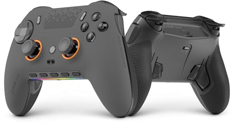 SCUF ENVISION PRO Wireless V2 (2025) PC Only Gaming Controller – Anti-Drift Thumbsticks – Five Remappable G-Keys – Remappable Back Paddles – Instant Triggers – Steel Grey