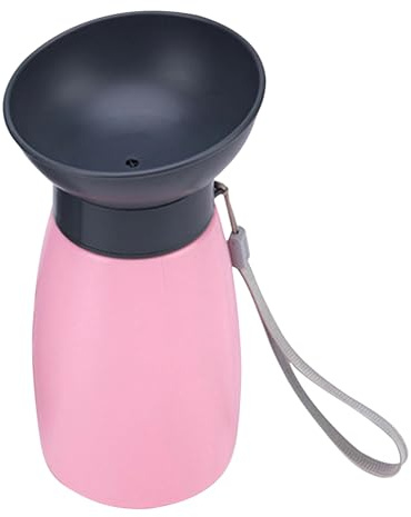 Holdes Botella portátil para perros | Botella de agua para mascotas de 600 ml | Dispensador antifugas, contenedor para beber para mascotas para caminar, parque, coche, carreras, viajes, senderismo