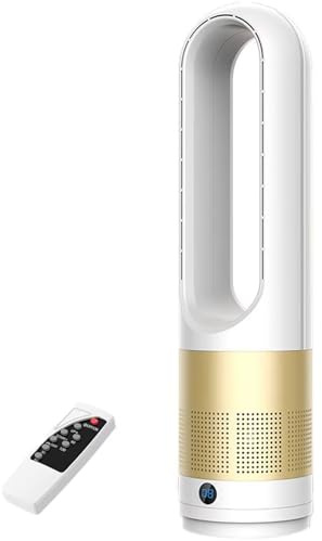 Portable Tower Fan,80° Oscillating Bladeless Fan with Remote and Touch Control, 8H Timer, Floor Fans for Bedroom Home Office,22 Tall,8 Speeds Adjustable