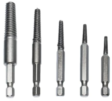 Lot de 5 extracteurs de vis cassées pour perceuses