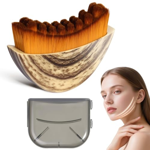 Lymphdrainage-Bürste, Lymph-Gesichtsbürste mit weichen Borsten, Gua Sha für Modellierung, Anti-Schwellungen, Lift & Straffen, Ergonomisch & Hypoallergen, Geeignet für alle Hauttypen