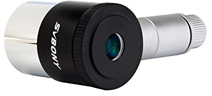 SVBONY Reticle Eyepiece 1.25 inches Illuminated Eyepiece 12.5mm Double-line Crosshair LED Illuminator 40 Degree FOV 4 Elements Design Telescope Accessory Guide Star