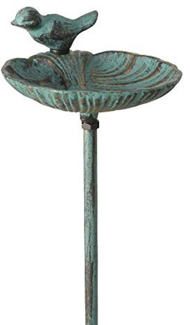 Vogeltränke, Vogelbad auf Gartenstab 2-Fach Sortiert, Höhe: 98 cm