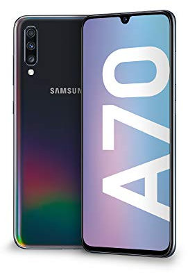 Samsung Galaxy A70 Display 6.7, 128 Go Extensibles, RAM 6 Go, Batterie 4500 mAh, 4G, Dual SIM Smartphone, Android 9 Pie, (2019) [Version Italienne], Noir (Reconditionné)
