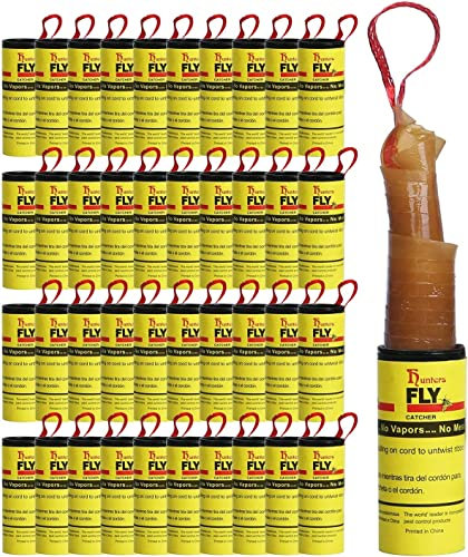 40 Rotolini Acchiappamosche, Set di Mosche per Frutta appiccicosa per Interni Esterni Uso di Mosche, zanzare e Altri Insetti Volanti