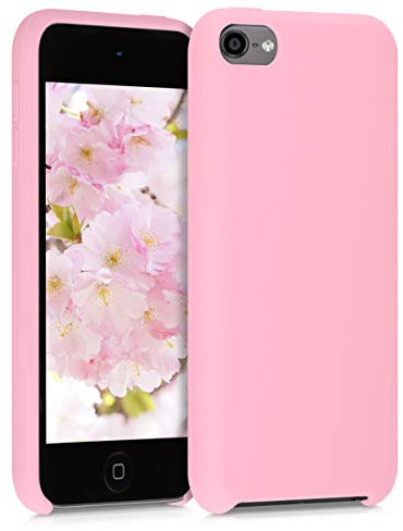 kwmobile Étui Compatible avec Apple iPod Touch 6G / 7G (6ème et 7ème génération) - Étui Coque Protection en Silicone pour Lecteur MP3 Rose pâle