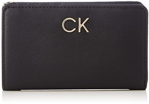 Calvin Klein Damen Geldbeutel Re-Lock Bifold French Wallet Groß, Schwarz (Ck Black), Einheitsgröße