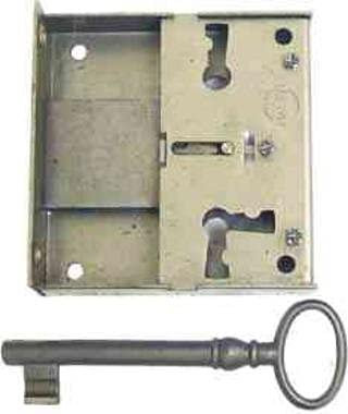 Antikhof Möbelschloss Eisen Plank,Höhe:6,3 cm,Breite: 3,7 cm, Dornmaß:1,5cm,Bestellnummer:KAS 15/H