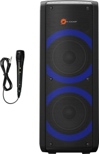 N-Gear Let’s Go Party 72 tragbarer Partylautsprecher, 30 W RMS, Bluetooth, Akku, kompakt, tragbar, klarer Sound, ideal für Partys, Outdoor, Grillabende und Reisen