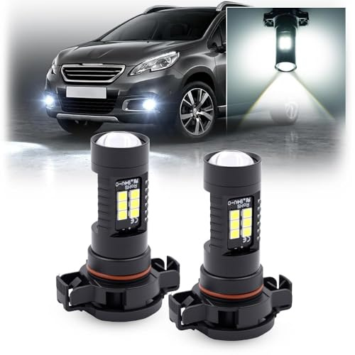 NSLUMO PSX24W bombillas LED antiniebla para P/eugeot 207 2009-2012, 208 | 2012-2019 2008 2013-2019, 3008 2009-2016, Ci/troen C3 2010-2016 C4 Cactus 2014-2021, 6000K blanco xenón conducción luces 2Pcs