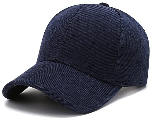 Ciamlir Basecap Herren Army Green Cord Baseball Cap Für Männer Frauen Solid Color Snapback Hip Hop Caps Bone Trucker Hat,Navy,56-60Cm