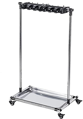 LOJOO Utility Racks Besen- und Mopphalter, nasse Mopps, beweglicher, am Boden montierter Mopphalter, Aufbewahrung von Reinigungswagen, für Garten, Garage, Schulen, Krankenhäuser, Fabriken, Hotels