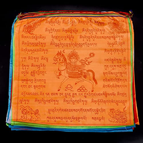 Tibetisch-buddhistisch, Gebetsfahnen/Meditation, Zen-Heimdekoration, Outdoor, Meditation, Yoga-Flaggen, buddhistische Meditationsfahne, (ein einzelnes Stück von 45 x 45 cm, insgesamt 20 Flaggen, eine