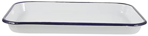 COLLBATH Enamel Baking Dish Rectangular Roasting Tin Multi Functional Baking Pan for Kitchen for Casseroles Cakes and Roasting for Oven Use