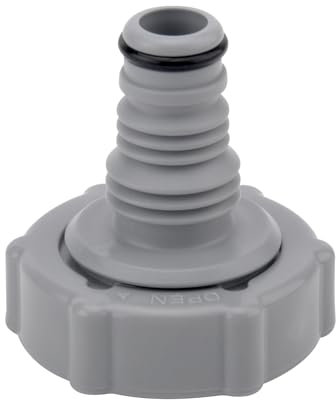 APOMOONS P6H1419 Valvola di Scarico, Adattatore di Drenaggio per Drenaggio Connettore Valvola di Scarico del Tubo Flessibile Dell'adattatore del Tubo Flessibile della Piscina (grigio Ø 32 mm)