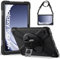 Gerutek Cover per Samsung Galaxy Tab A9+/A9 Plus 11 Pollici 2023, SM-X210/X216/X218 Custodia Robusta con Supporto Cavalletto 360°/Cinghia a Mano/Spalla/Portapenne per Galaxy Tab A9+, Nero