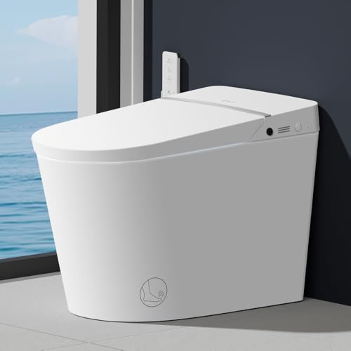 EPLO Smart Toiet with Tank and Bidet Built In,Auto Open Close,Blackout Flush,Auto Flush,Heated seat,Foot Sensor Operation,One Piece Elongated Modern Bidet Toilet Combo G20PRO