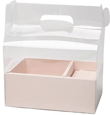 dijiusidy PVC Geschenkbox Kuchen transparente Tasche Blumen Aufbewahrungsboxen Dekor Party Favor Requisiten dekorativ für Heiratsanträge, Rosa