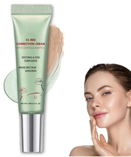 Haiyox CC Cream, Green Colour Corrector, Anti Redness Cream, Tinted Moisturiser
