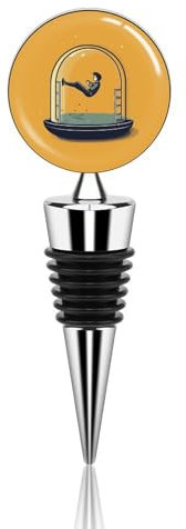 Weinstopfen mit Cartoon-Bildern, dekorativ, auslaufsicher, wiederverwendbar, elegant, Weinkorken für Geschenke, Bar, Urlaub, Party, Hochzeit