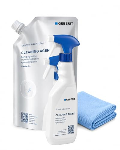 BADfabrik24 Geberit AquaClean Reinigungsset 1500 ml + Mikrofasertuch
