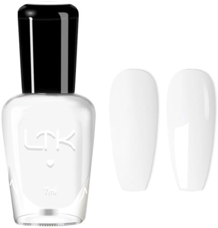 Pure White Nail Polish - Quick-Drying & Long-Lasting Varnish for DIY Nail Art at Home