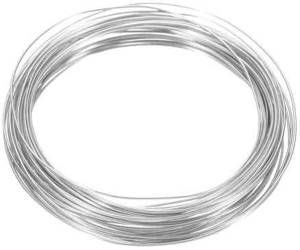 QUARKZMAN Kupferdrähte 1mm/18 Gauge 10m Perlen-Drähte Helles Silber | 1 Rolle, für die Schmuckherstellung, Anlaufbeständige, für Schmuckherstellungszubehör