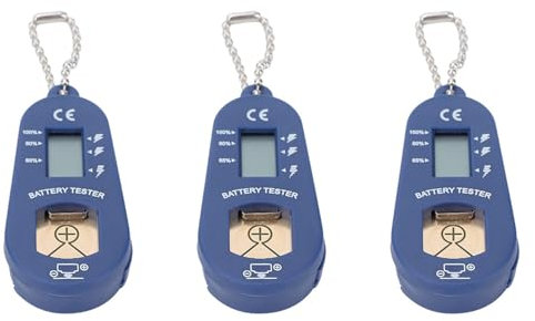 GREOHNMPAW 3X Knopf Batterie Tester, SchlüSsel Bund Tasche, Tragbarer und Leichter Batterie Tester Zur ÜBerprüFung der Verbleibenden Batterie Leistung