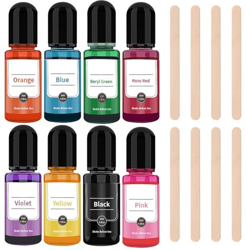 MXYZQDE 8 Stück Farbe für Gießpulver Anzug, Farbenfroh Farbe für Gips Gießpulver, Kunst Keramik Gießpulver, Einstellbar Gießpulver Farbe Kunstliebhaber