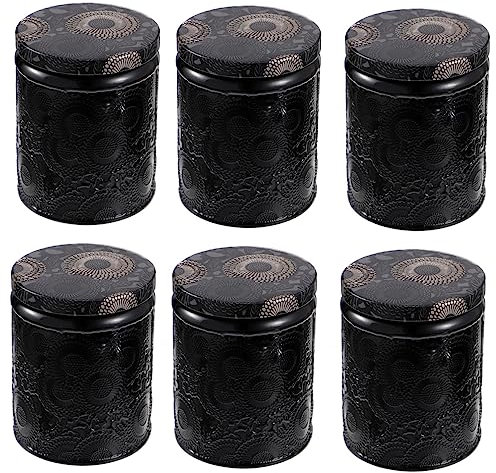 BATHVEVE Lot de 6 Pots à Bougies en Verre Épais DIY Transparent à la Chaleur pour Décoration pour et Fêtes