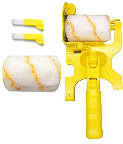 Garvee Precision Paint Edger Roller Set, Wall & Trim Painting Tool Kit with Roller & Brush, Drip-Free Edge Painter for Smooth Lines, for Professional DIY Home Projects