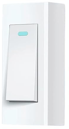 NAMOARLY Interruttore a Pulsante Singolo per Parete Lampada da Comodino Compatta Interruttore Luce Multifunzione Bianco Installazione Semplice per Uso Domestico