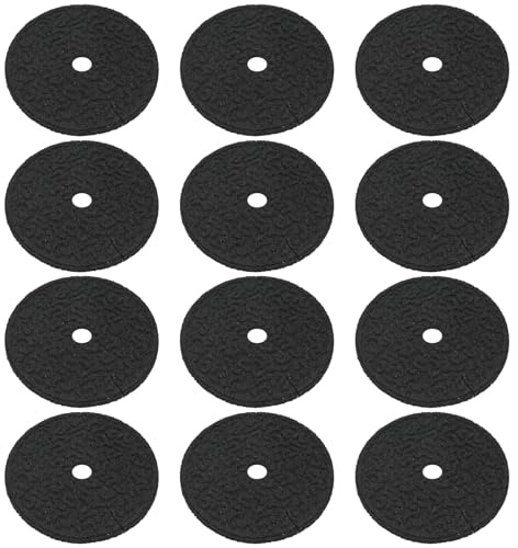 Peryiter 12 anillos de goma para mantillo de árbol, tapete de goma resistente, protector de árboles, barrera de malas hierbas, barrera de raíz redonda para control de malas hierbas (24 pulgadas)