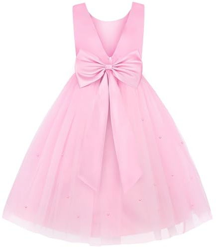 JerrisApparel Vestido Niña Flores Elegante Ceremonia Boda Fiesta Cumpleaños