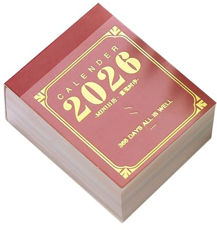 Mini Calendario 2026,Carta Spessa Strappabile - Planner Calendario Strappabile 2026 | per Pianificazione Ufficio Scuola Aula Viaggio Studente Insegnante Natale Capodanno Favori Festa